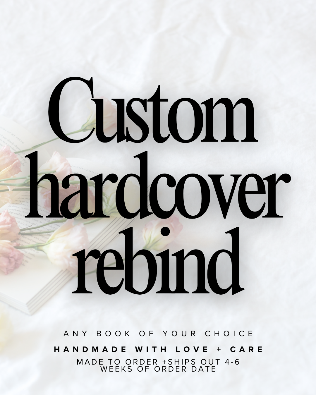 Custom HARDCOVER rebind for any book | handmade rebind