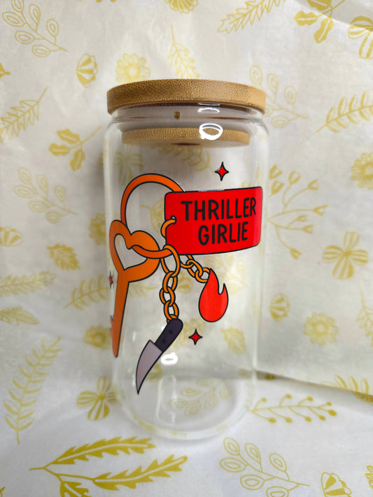 16 oz Glass Cup - Thriller Girlie