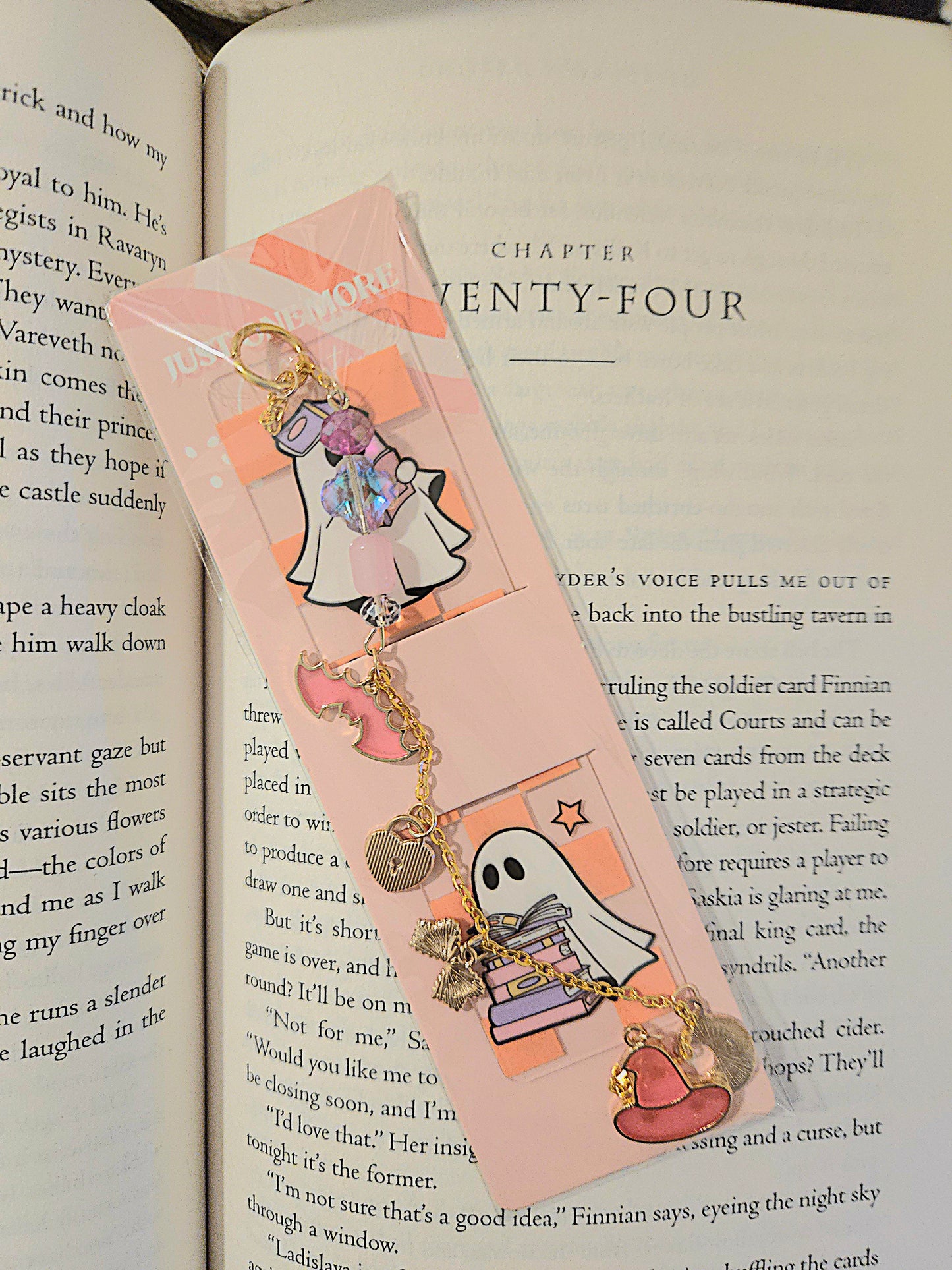 Charm Bookmark - Spooky book babe