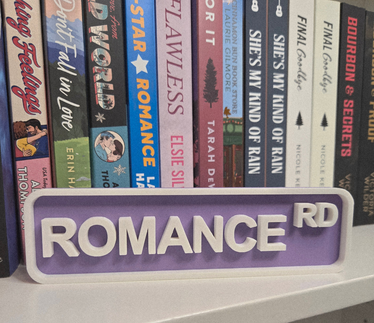 Romance - Bookshelf Decor - Purple