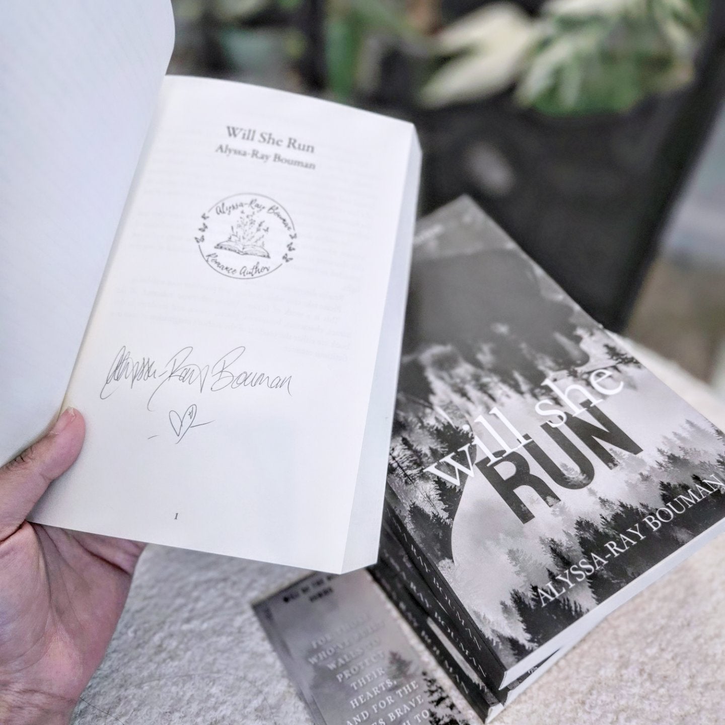 Will She Run by Alyssa-Ray Bouman | Signed Copy + Bookmark