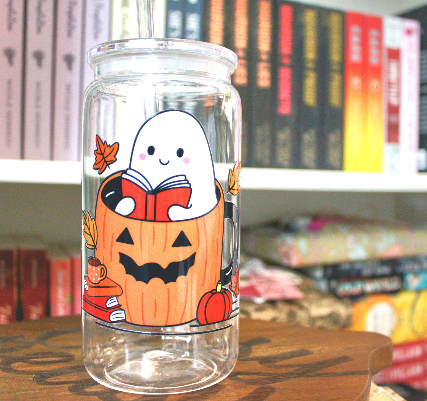 16 oz Acrylic Cup - Bookish Ghost