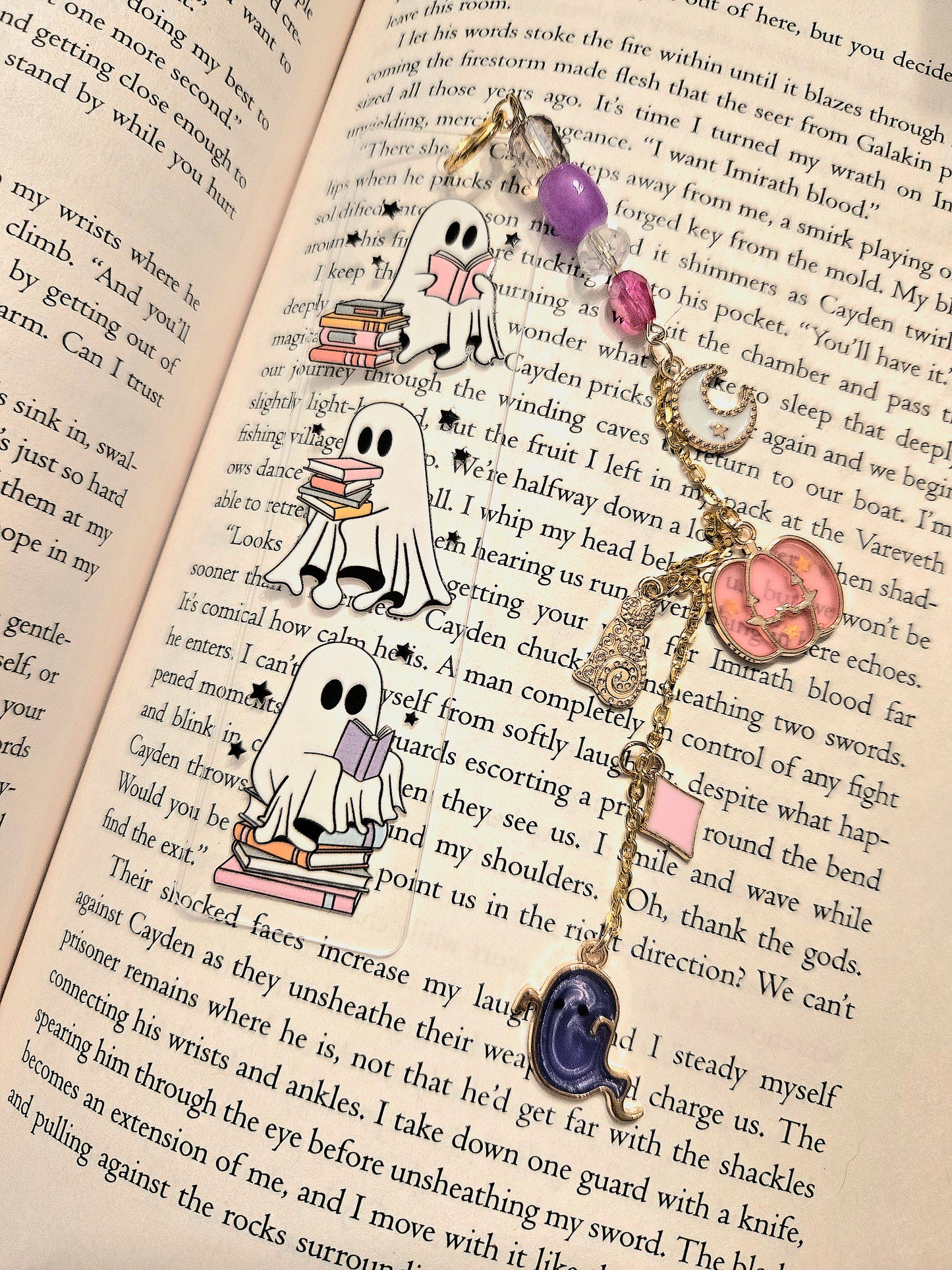 Charm Bookmark- Bookish Ghoul